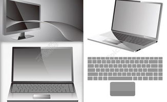 動感線條設計美學 千圖網免費筆記本電腦圖片模板助您玩轉工藝美術